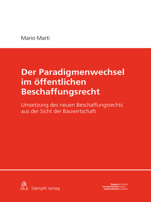 cover image of Der Paradigmenwechsel im öffentlichen Beschaffungsrecht